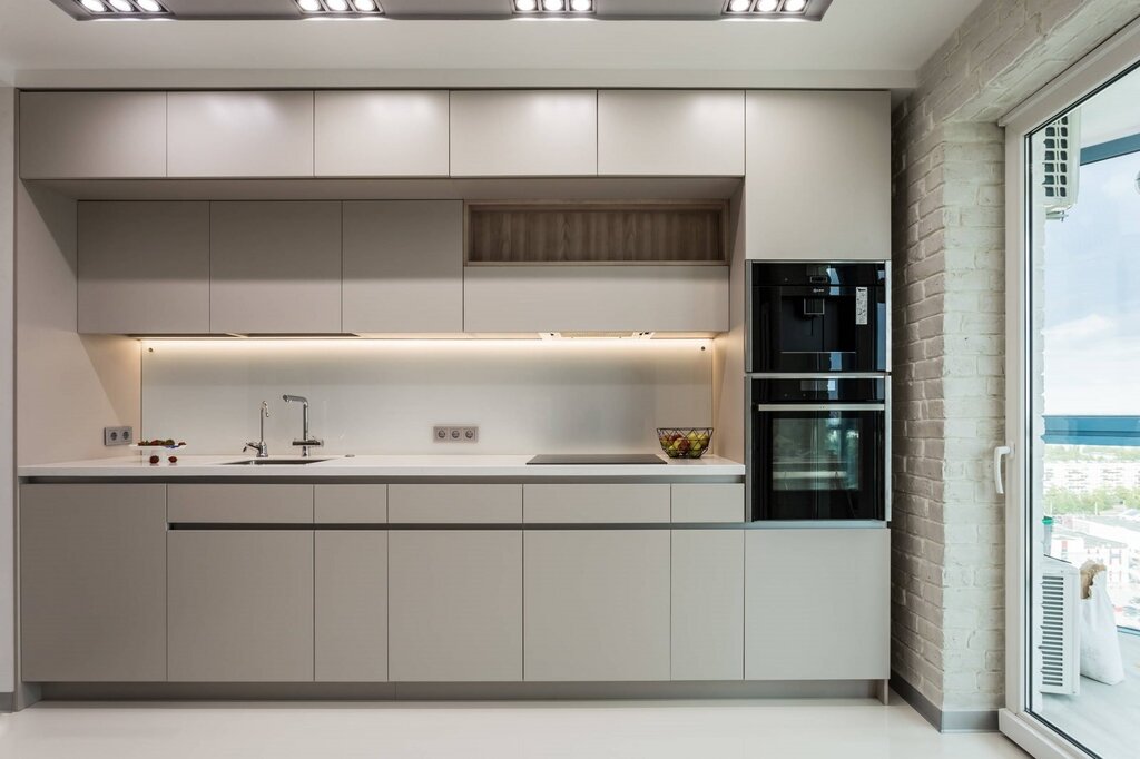 Kitchen cabinets up to the ceiling