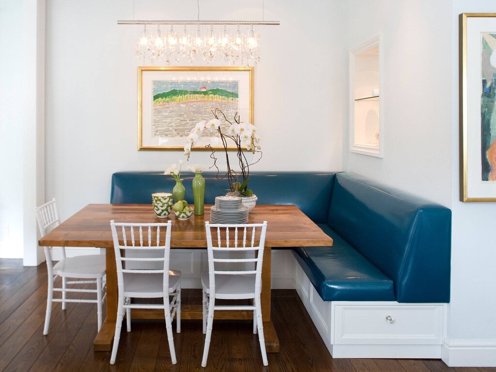 Kitchen sofa in the interior