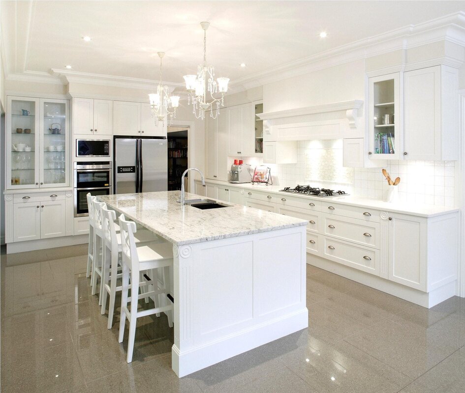 White kitchen set