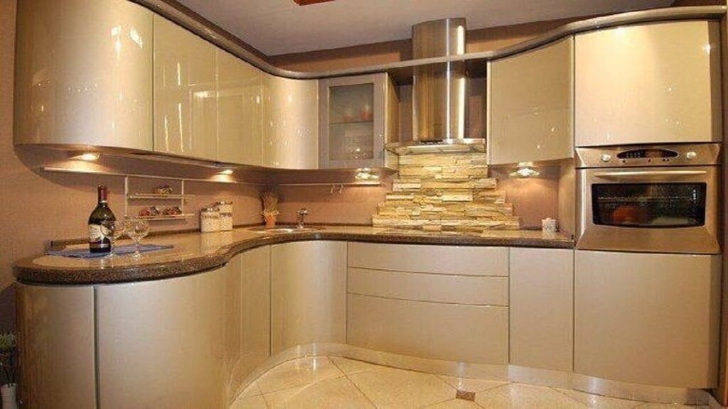 Kitchen set in champagne color