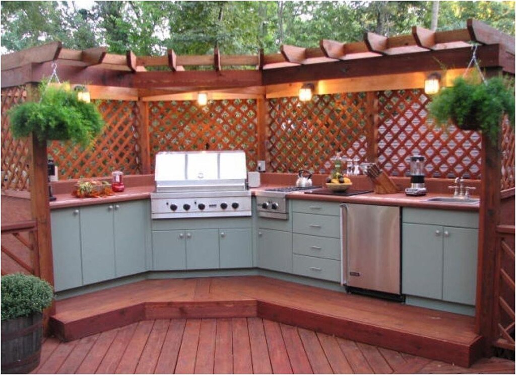 A kitchen set for the gazebo