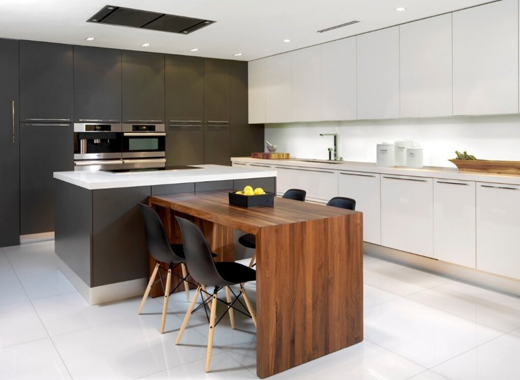 Kitchen island with a stove