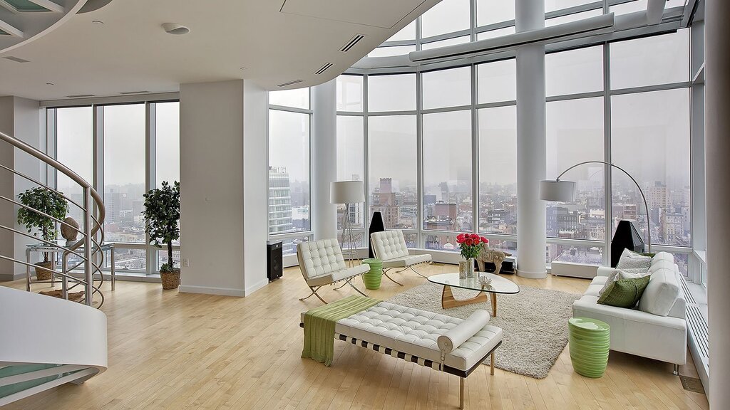 Apartment with large windows