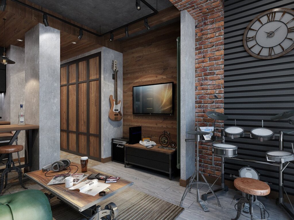 Studio apartment in loft style