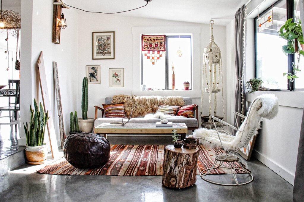 A boho-style apartment