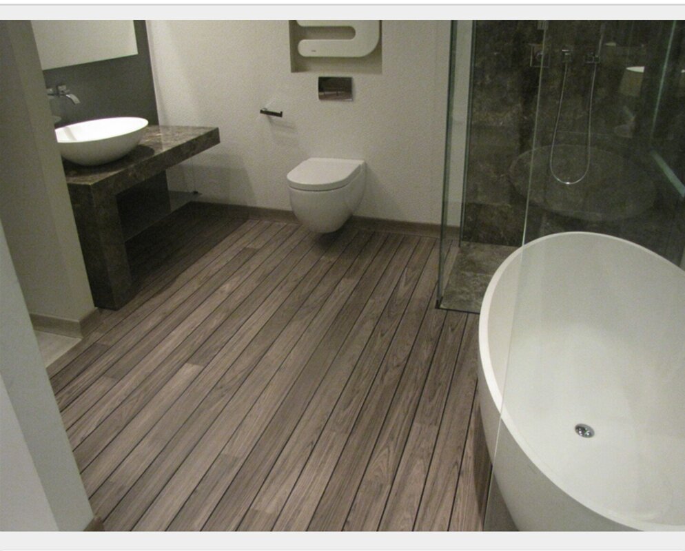 Quartz vinyl tile for bathroom walls