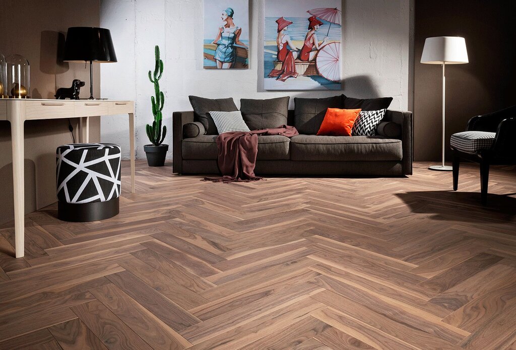 French herringbone laminate