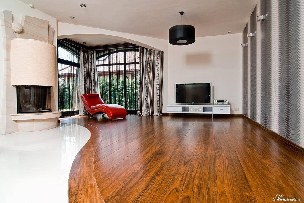 Laminate on wooden floor