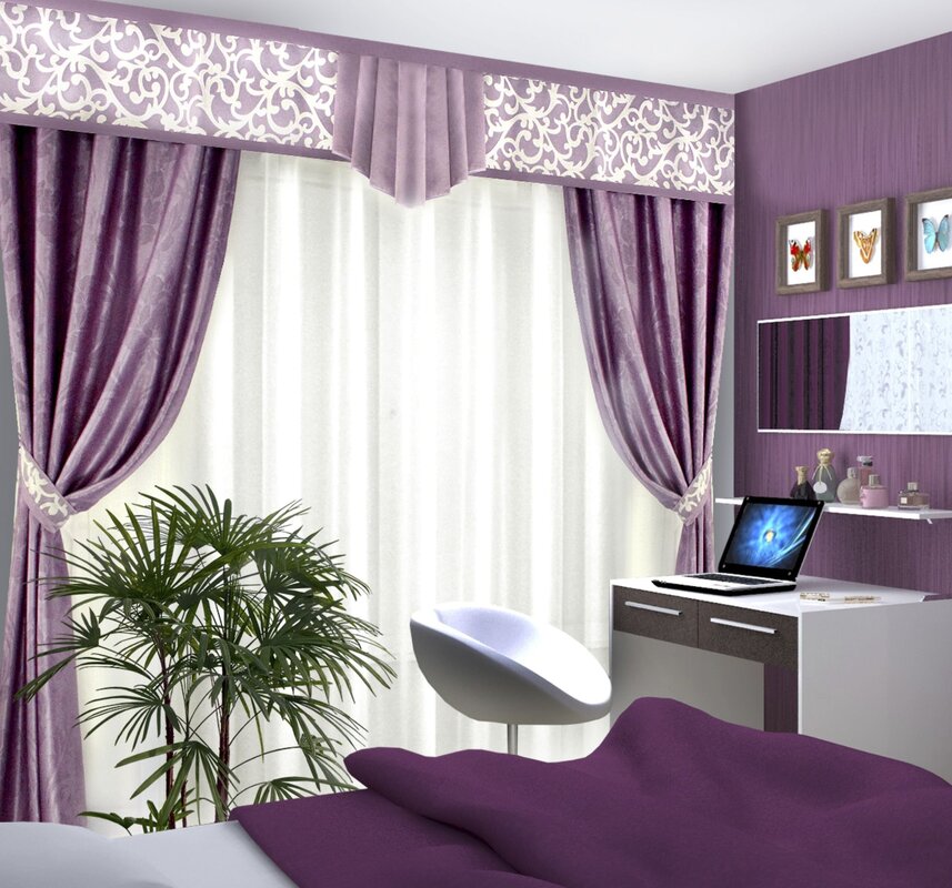 Lavender curtains