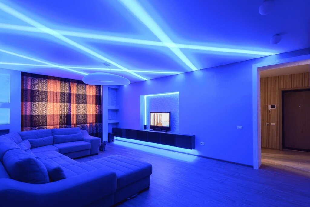 LED strip in the room