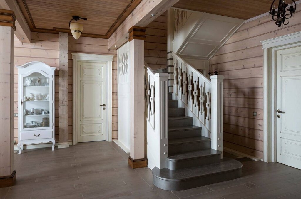 Stairs in a timber house