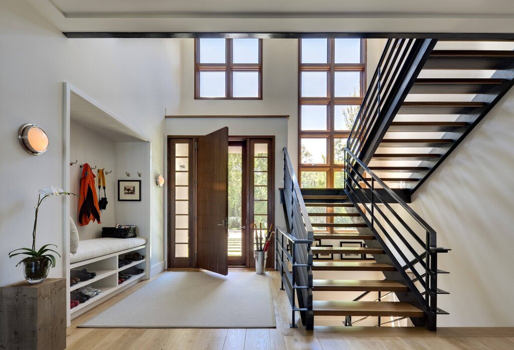 Staircase in a two-story house