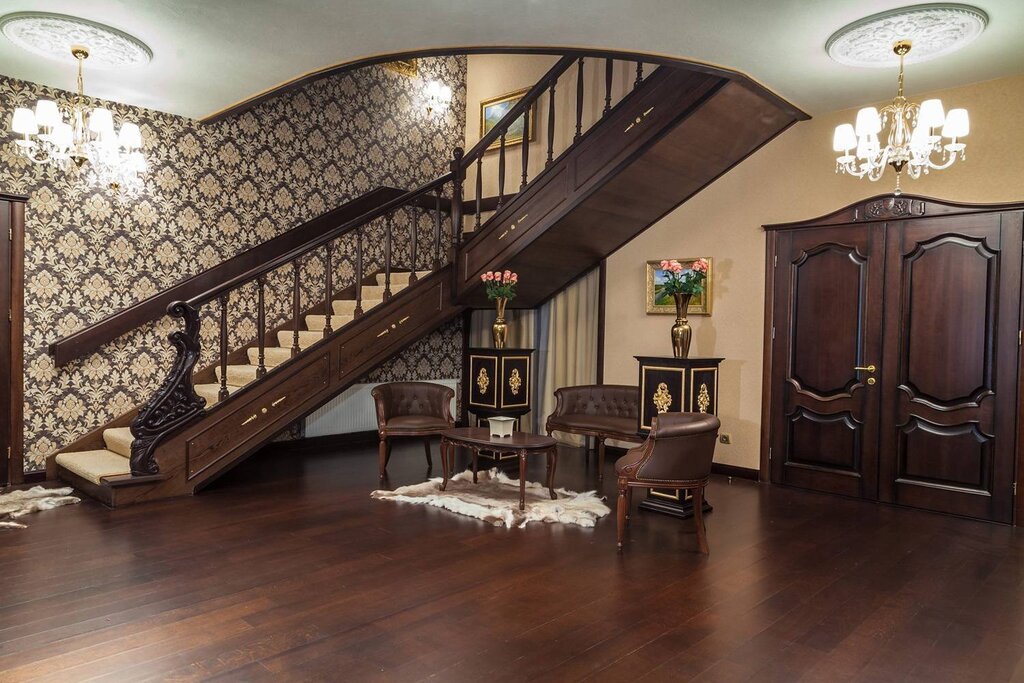 The staircase in the country house