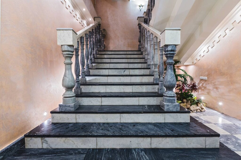 Stairs made of granite and marble