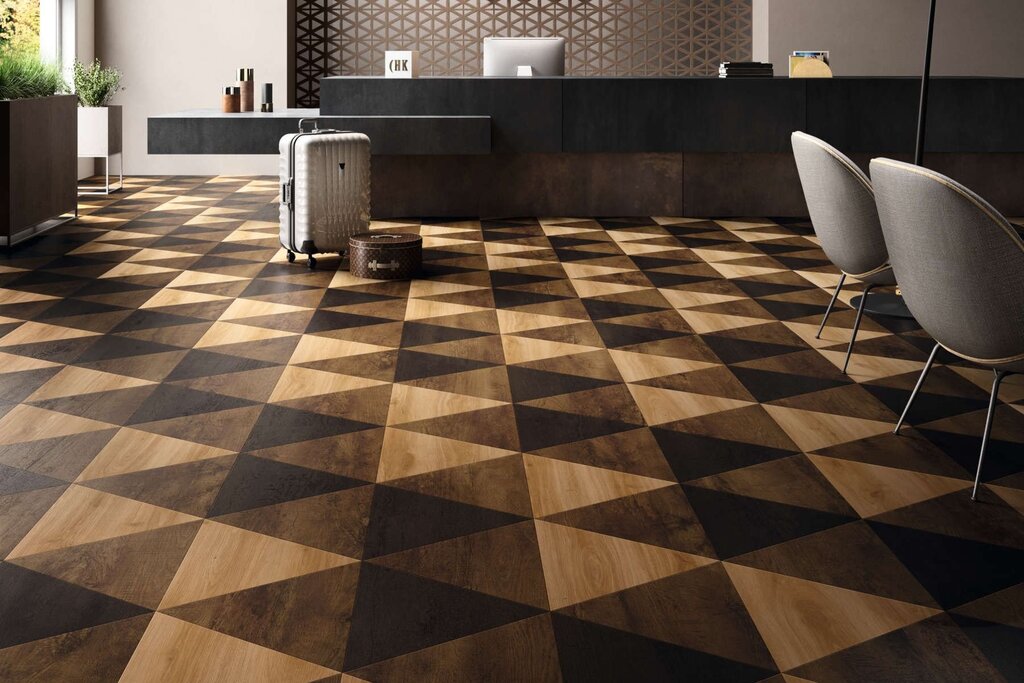 Linoleum imitation of laminate