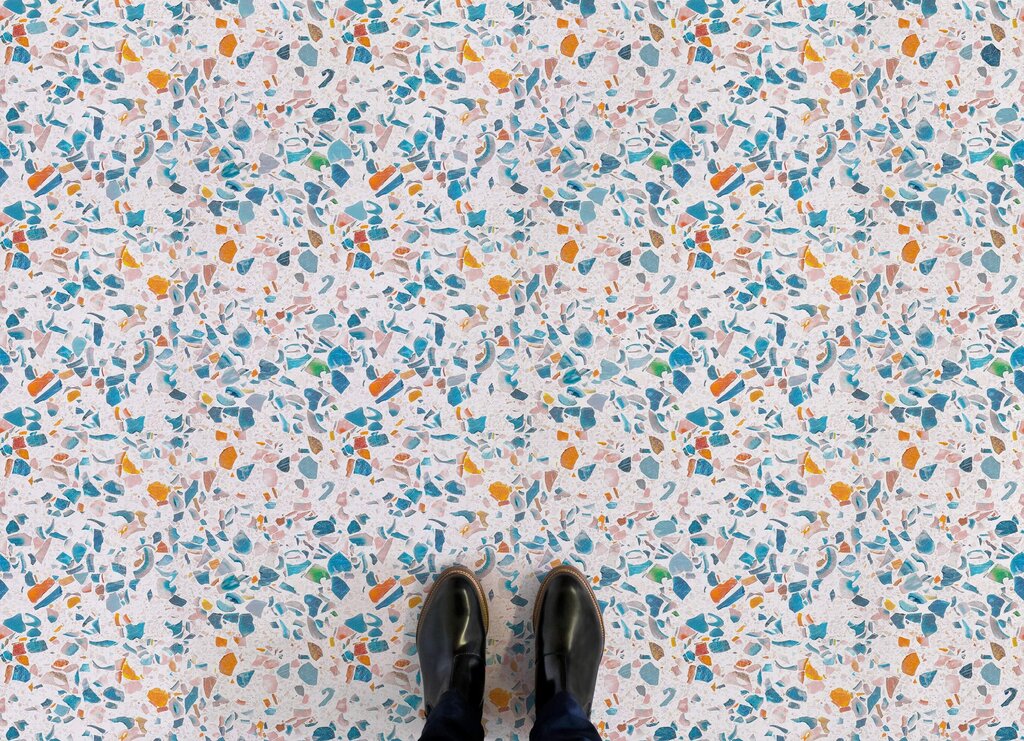 Terrazzo linoleum