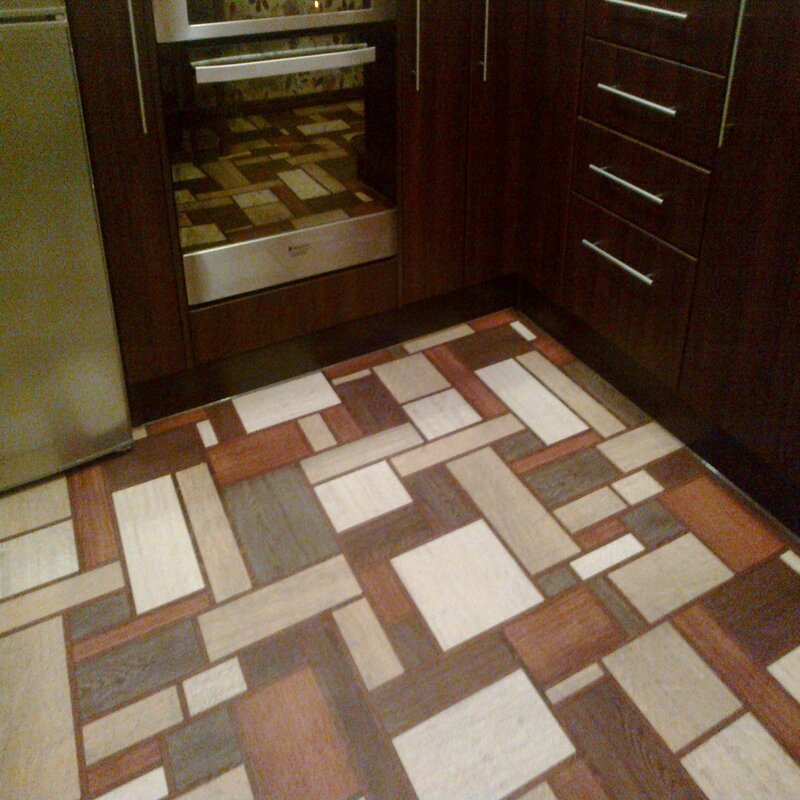 Linoleum for the hallway and kitchen