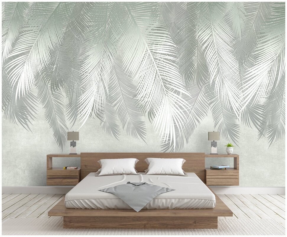 Palm leaves in the bedroom