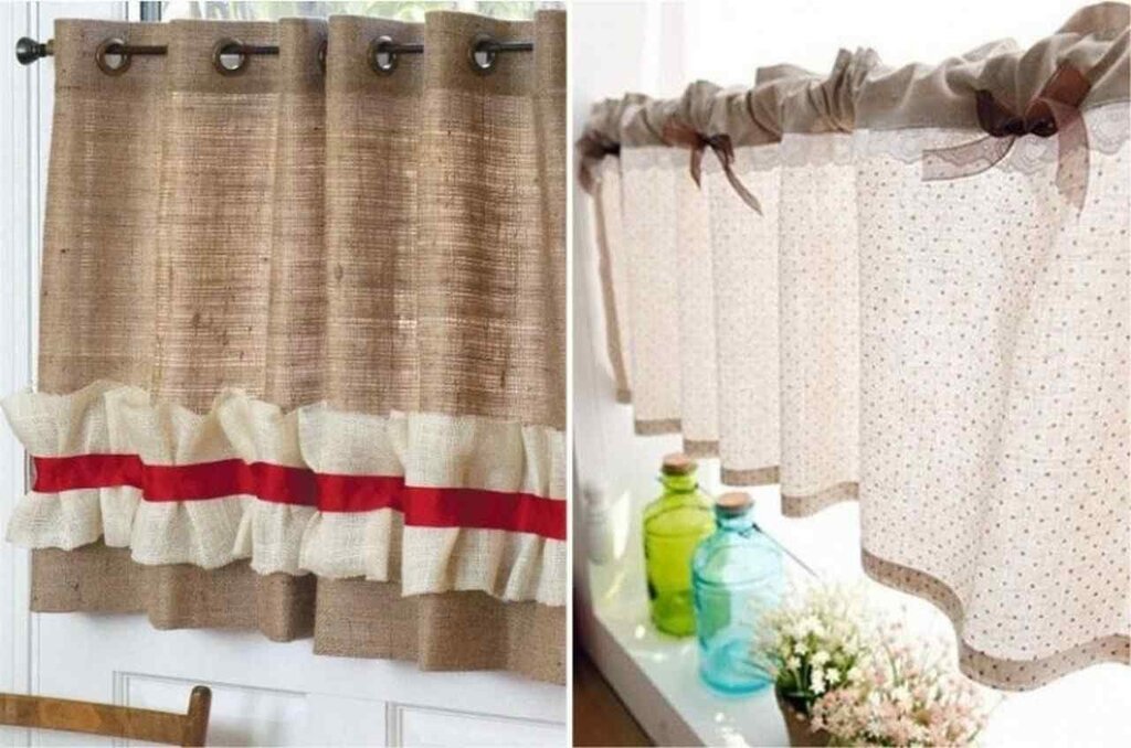 Linen curtains for the kitchen