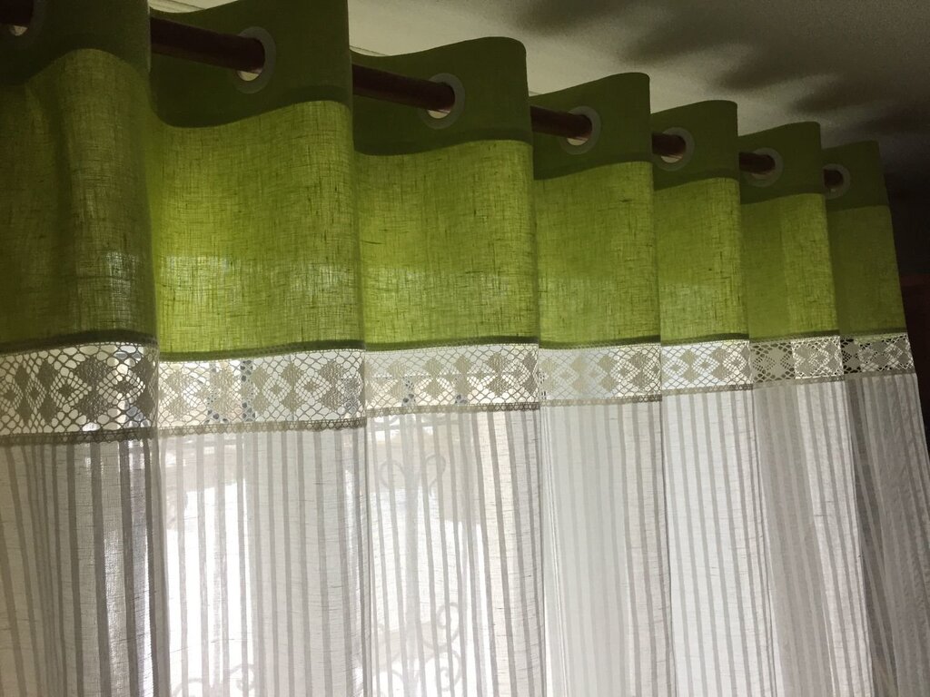 Linen curtains for the kitchen