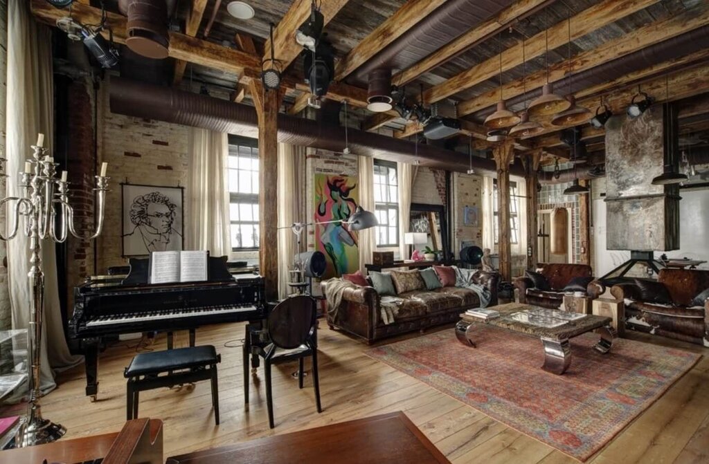 Loft industrial in the interior