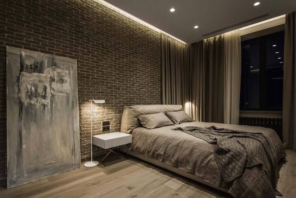 Loft men's bedroom