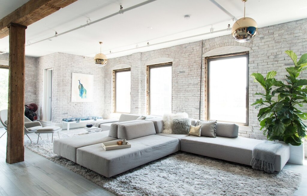 Loft in white color