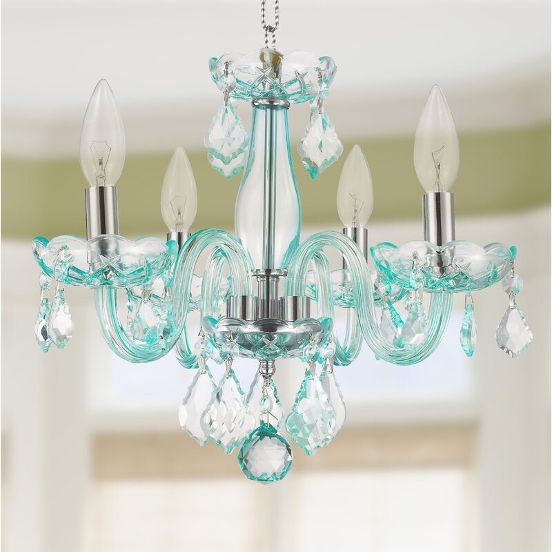 A turquoise chandelier