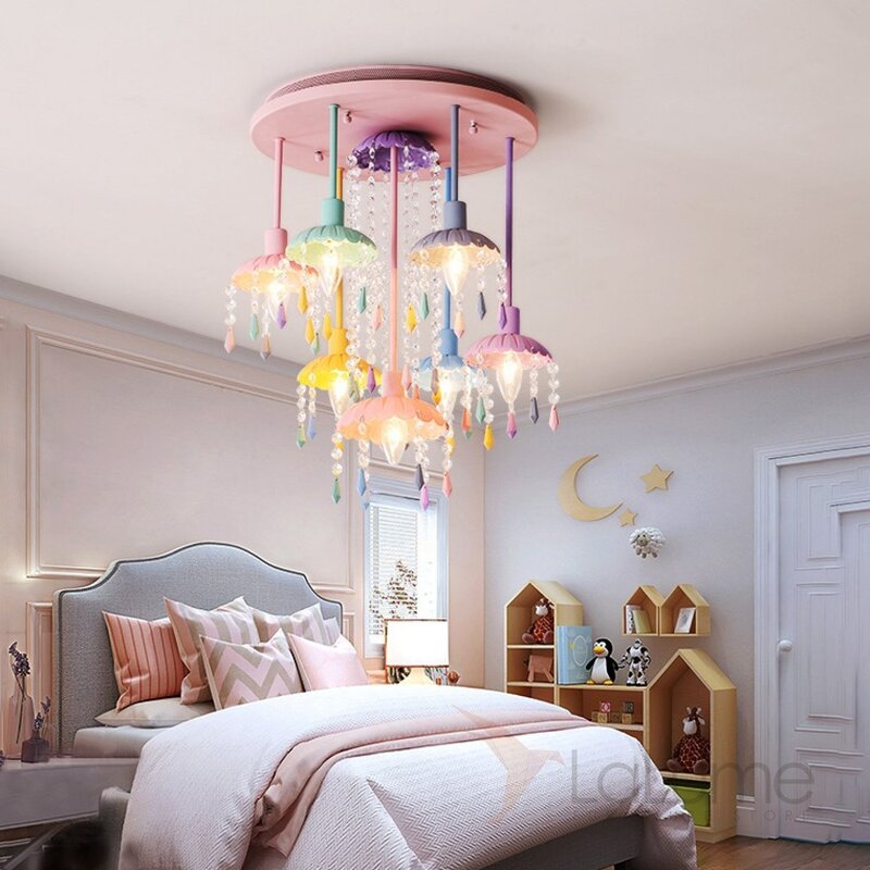 A chandelier for a girl's room