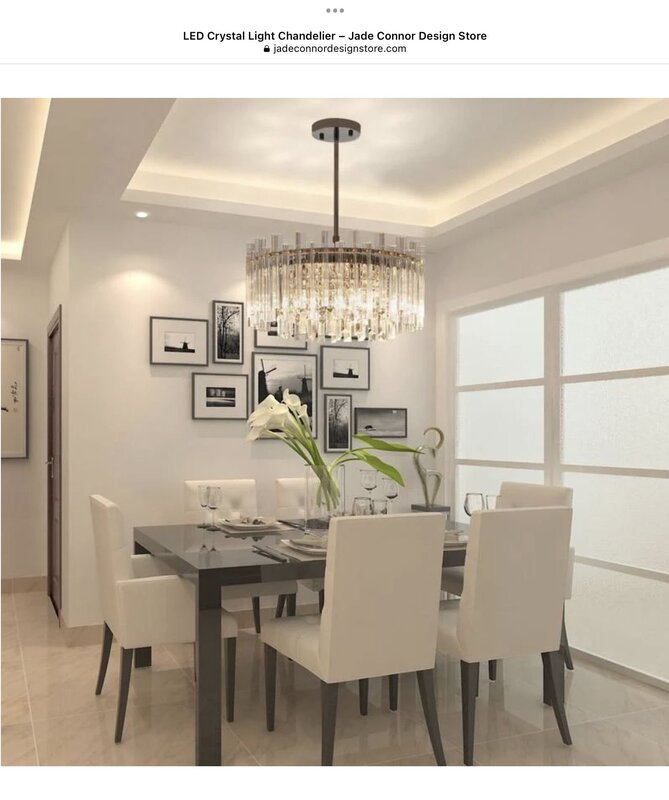 Chandelier for the dining table