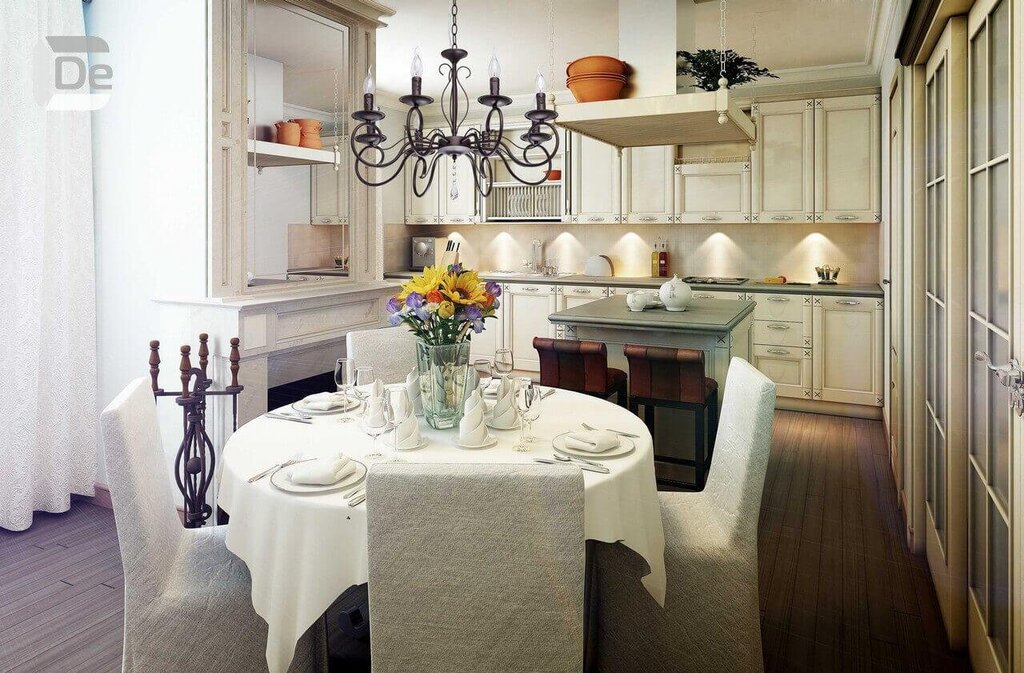 Provence chandelier for the kitchen