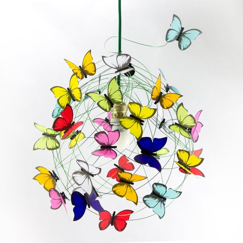 Chandelier with butterflies 28 фото