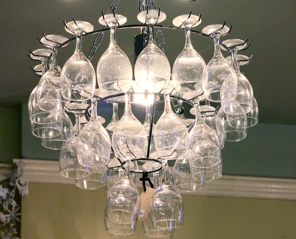 Chandelier with glasses