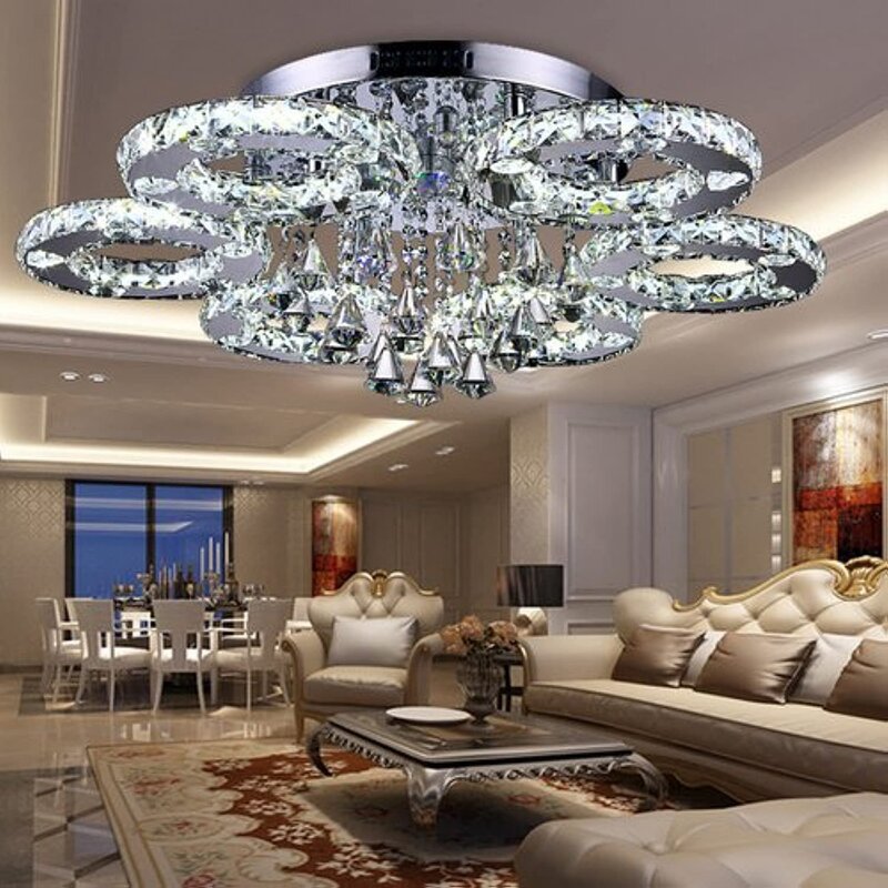 Chandelier with LED strip 16 фото