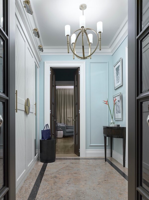 Chandelier in the hallway