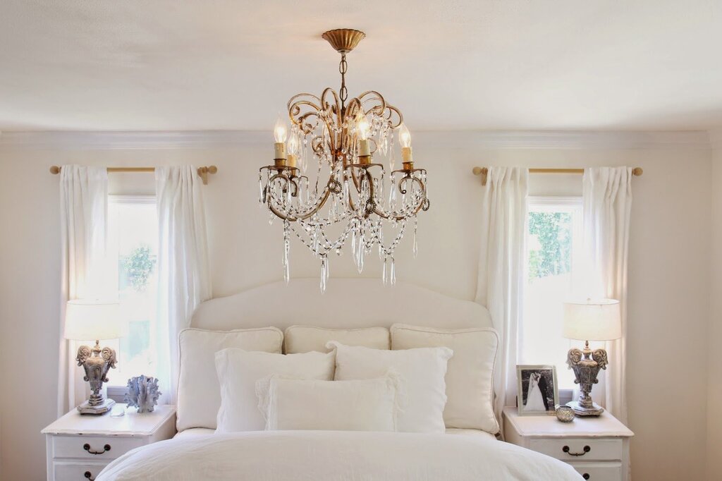 A chandelier for a small bedroom