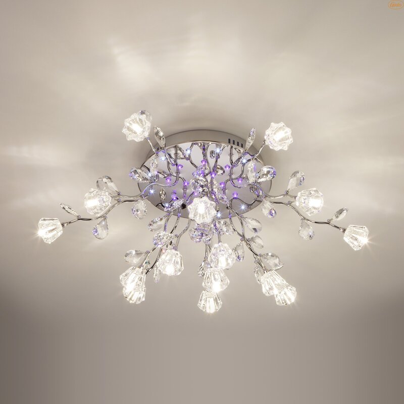 A chandelier in the shape of a flower