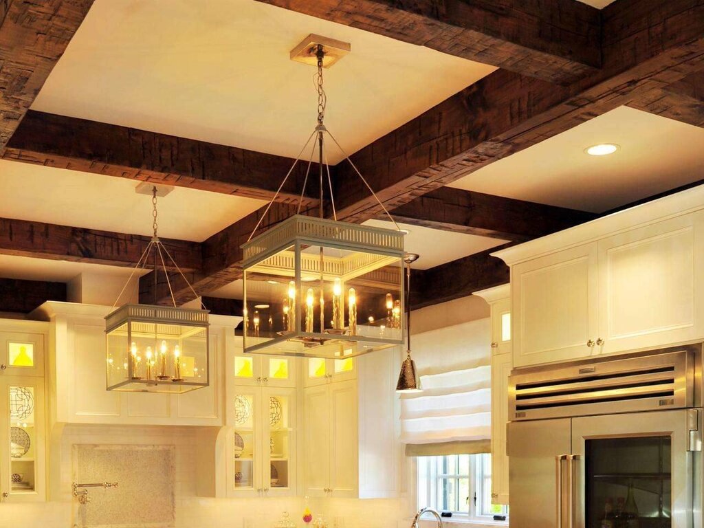 Chandeliers for ceiling beams