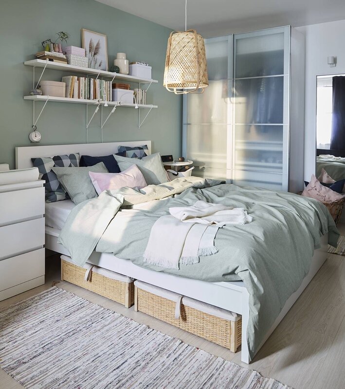 Small bedroom in Ikea style