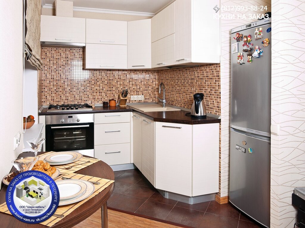 Small corner kitchen in a Khrushchyovka