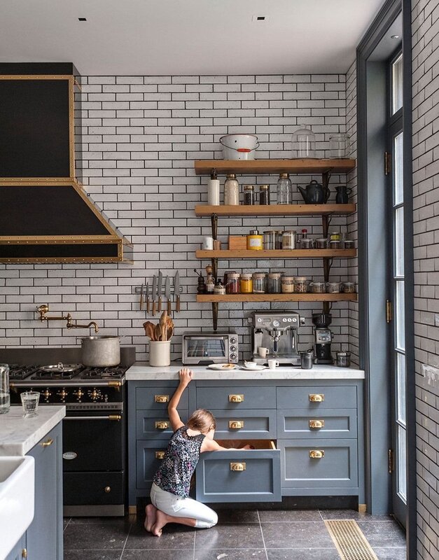 Small corner kitchen in loft style