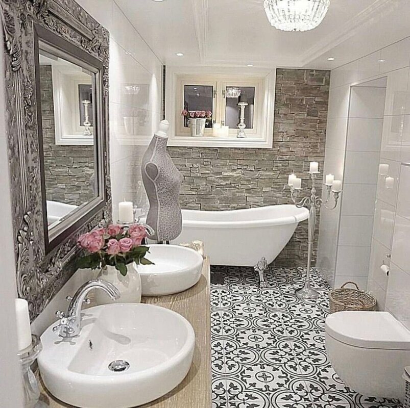 A small bathroom in light tones