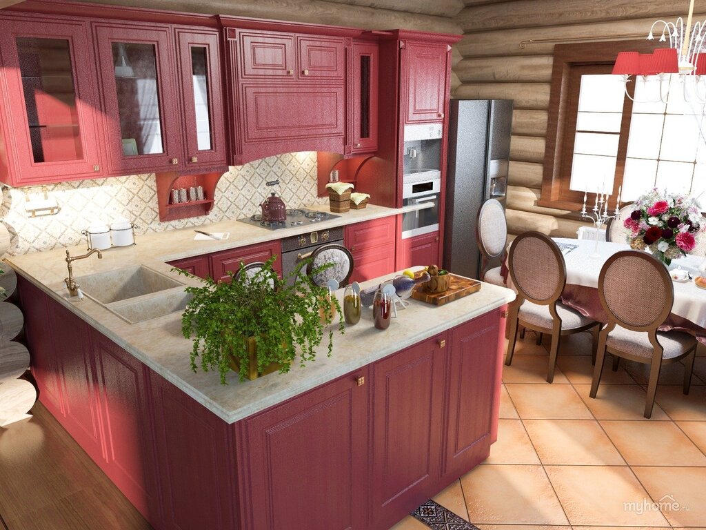 Small kitchens in the country house