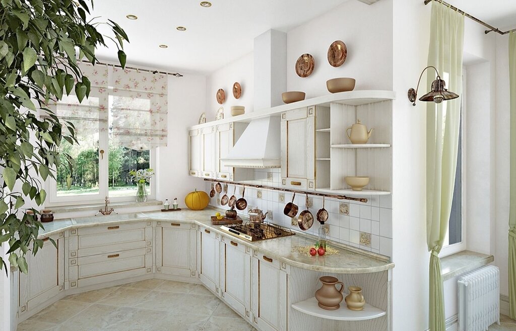 Small kitchens in Provence style