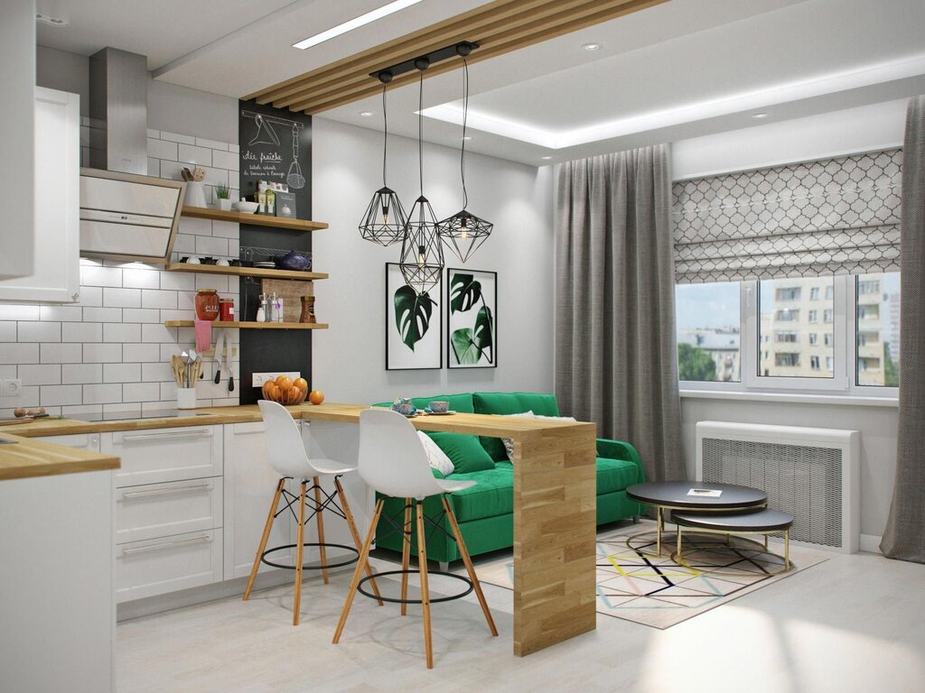 Small kitchens in a studio apartment