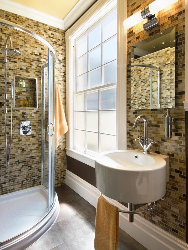 Small bathroom with a shower