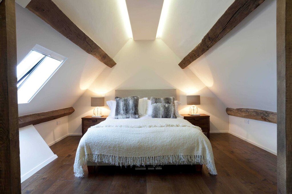 Attic stretch ceilings