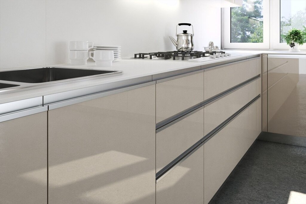 Matte kitchen without handles