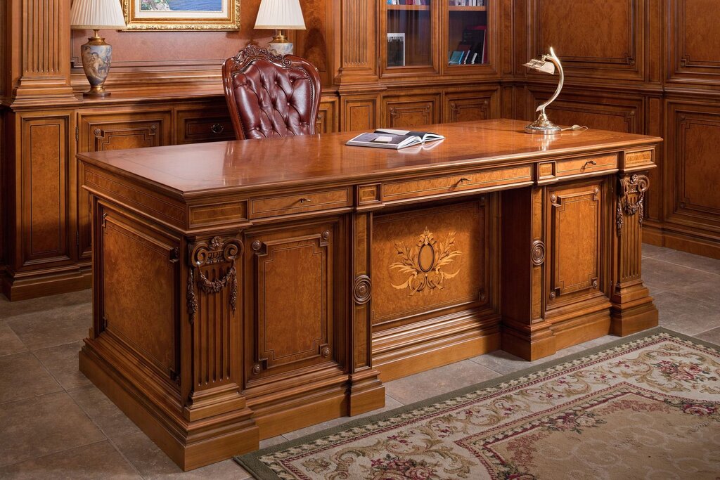 Office furniture made of solid wood