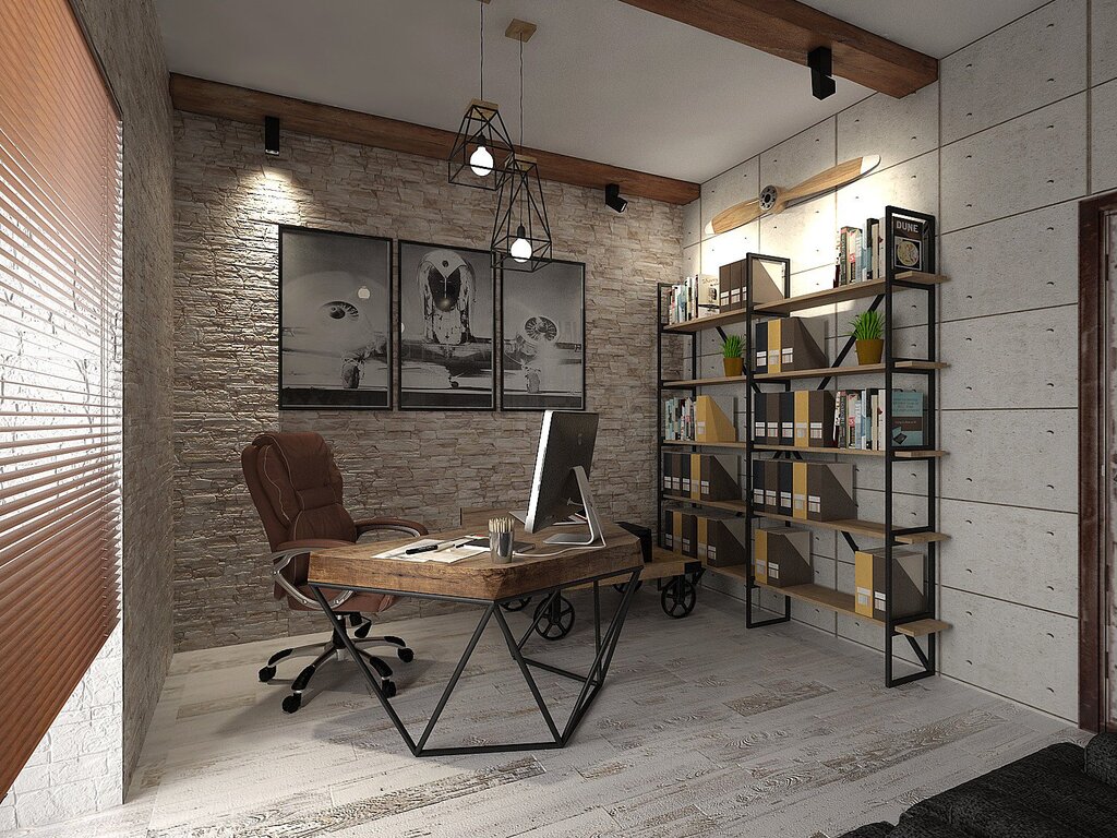 Office furniture in loft style